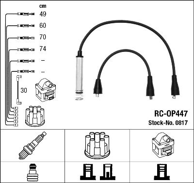 NGK 0817 Rc-Op447 Ateşleme Kablosu