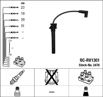 NGK 2476 Atesleme Kablosu Seti Mini W10 W11 R50 R52 R53