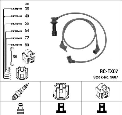 NGK 9687 Rc-Tx07 Ateşleme Kablosu