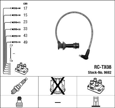 NGK 9692 Rc-Tx08 Ateşleme Kablosu