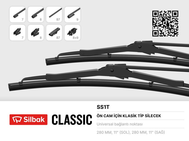 SILBAK SS1T Arka Silecek Süpürgesi 310mm Fiesta 02> 08 Fuison 02>12