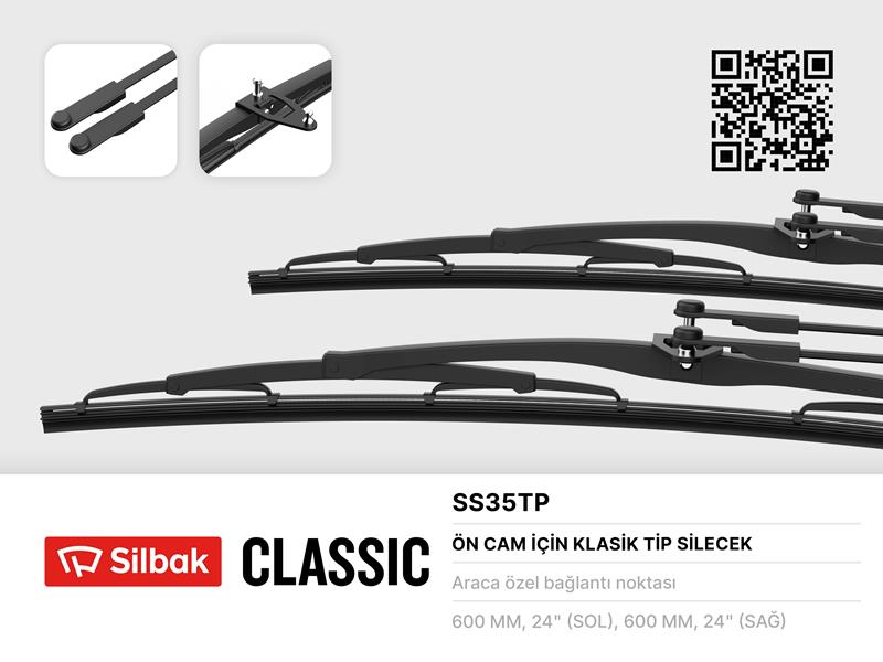 SILBAK SS35TP Silecek Süpürgesi 600mm Ikarus Otobüs-Magirus-Deutz Ymmercedes Benz L310. 0310 80-