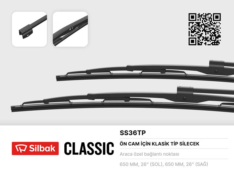 SILBAK SS36TP Silecek Süpürgesi Bmc Profesyonel 650mm