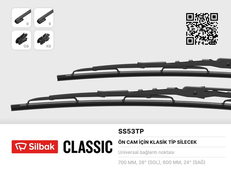 SILBAK SS53TP Silecek Süpürgesi 600/700mm Transit V184 -V347-V348 02>