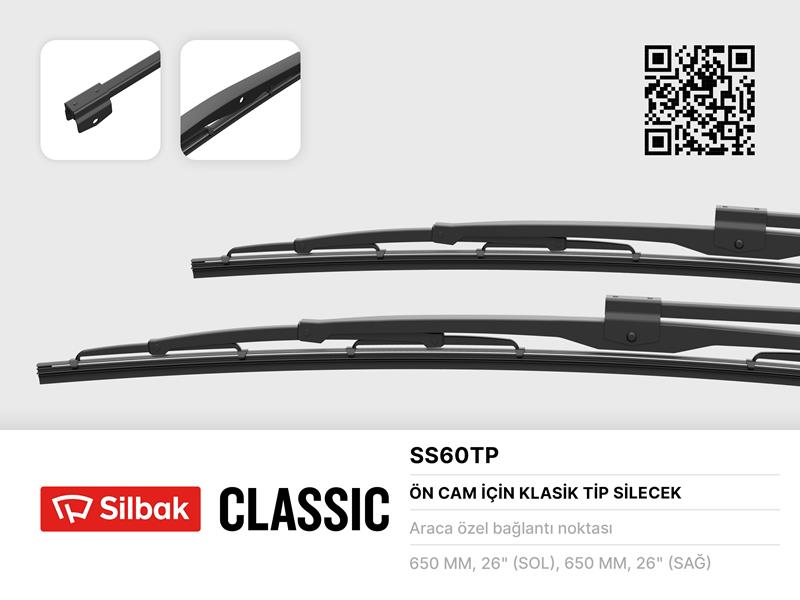 SILBAK SS60TP Silecek Süpürgesi 650mm Magirus M2000-03-04 Otokar Minibus