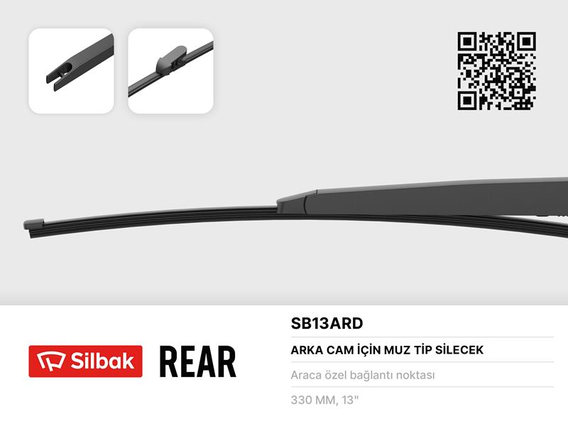 SILBAK SB13ARD Silecek Süpürgesi Arka Muz Tipi 330mm Kia Cee D. Pro Cee D 05/12>