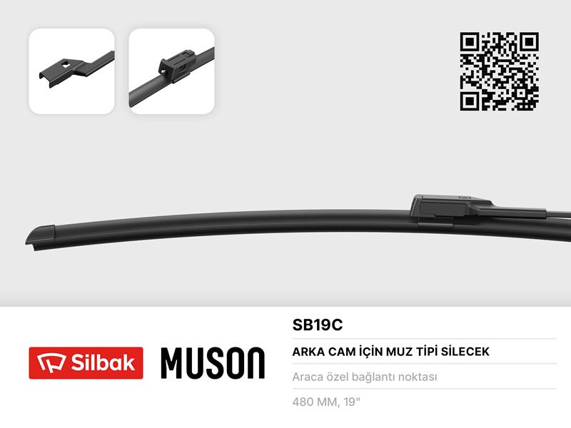 SILBAK SB19C Silecek Süpürgesi 480mm Muz Tipi Arka Mondeo Iii 07- 5 Kapi