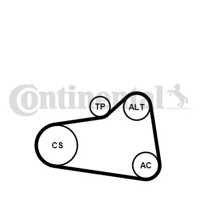 CONTI 6PK905 EXTRA K1 Alternatör Gergi Kiti P207-P208-P308-P508-Rzc-P2008-P3008-P5008-Partner-Berlingo-C3-C4- C5-Ds3-Ds4-Ds5 1.4-1.6 Vti-Thp Ep3-Ep6