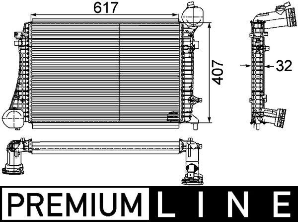 MAHLE CI166000P Turbo Radyatörü Intercooler A3-Caddy Iii-Golf V-Jetta Iii-Octavia-Touran 1.9td I 617x407x32