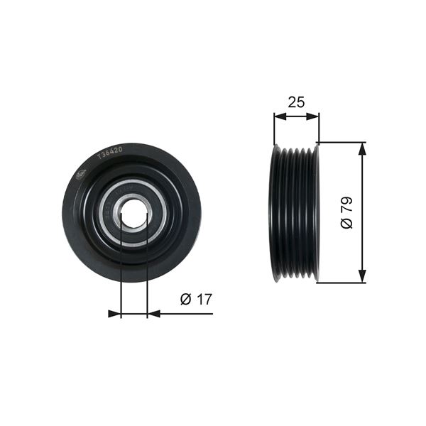 GATES T36420 T36420 Drivealign Mv Idler Mazda