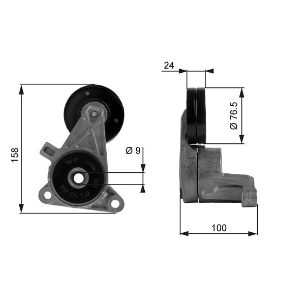 GATES T38437 Alternatör Gergi Rulmani Kütüklü Volvo S80 2.5tdi 99-2006 V70 96-07 S70 2.5tdi 97-00 850 91 -96