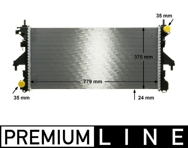 MAHLE CR881000P Motor Su Radyatörü Peugeot Boxer-Citroen Jumper-Fiat Ducato 2.2 Hdi 06 > Klimasiz Mek 780x374x24