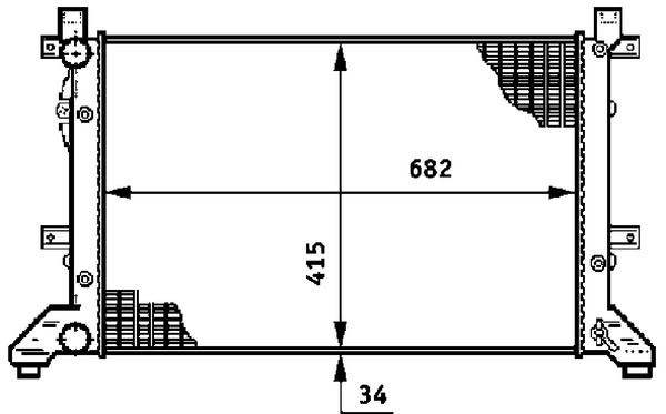 MAHLE CR606000S Radyatör Lt28-35-Lt28-46 2.5tdi-2.8tdi Klimasiz Mek 682x415x34