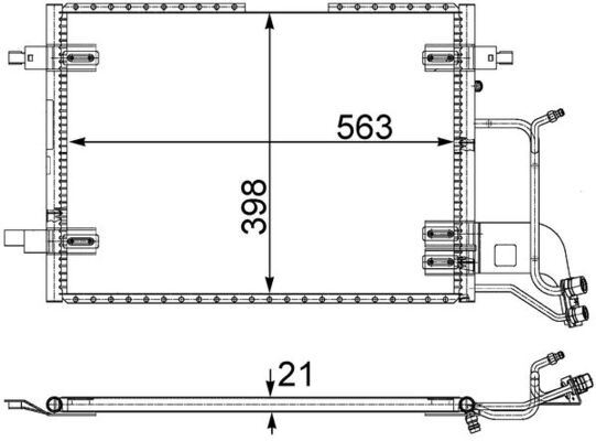 MAHLE AC352000S Klima Kondenseri Passat 96-00 A4 95-00 610x420x19