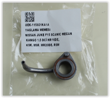 OE-ORIJINAL 115601KA1A Yağlama Memesi Nissan Juke F15-Scanic-Mgn-Kng 1.5 Dci Hr16de-K9k-M9r-Mr20de-R9m