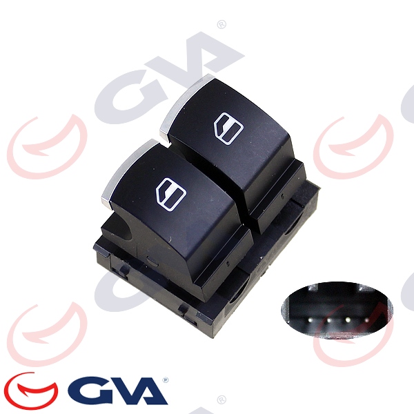GVA 8075068 Cam Açma Anahtari Ön Sağ/Sol Vwag Tüm Modeller 09-12 Çiftli-Nikelajli