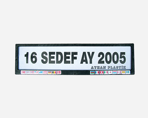 AYHAN A5385 X Plaka Alti Bayrakli Plastik Üniversal 2 Li Takim Hirdavat