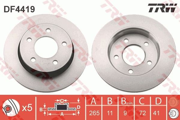 GDY 103215 Fren Diski Arka . Mazda 3 (Bk, Bl)
