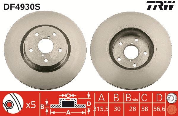 HLL-8DD 355 116-361 Fren Diski Subaru Impreza Hatchback (Gr, Gh, G3), Impreza Saloon (Gr), Tribeca (B9), Wrx Hatchback (