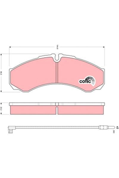 TRW.GDB1609 Disk Fren Balatasi Arka Iveco Daily Ii 2001 - 2006