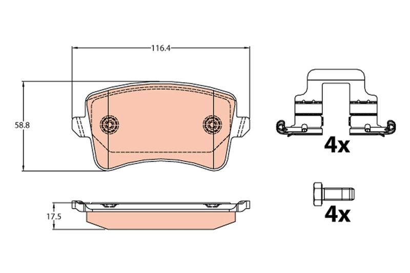 TRW GDB2107 Arka Balata A4-A5-Q5 09 >