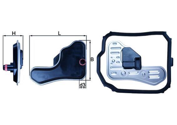 MAHLE HX148D Şanziman Yağ Filtre Seti Peugeot P206-P301-P306-P308 Citroen C3-C4-C5-E-Elysee-Xantia Al4
