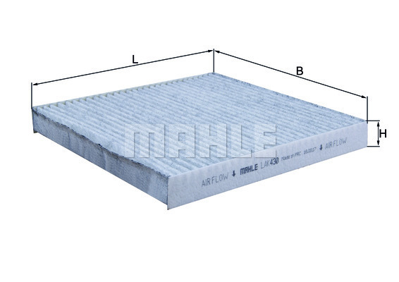 MAHLE LAK430 Polen Filtresi Smart Fortwo Cabrio 451 Fortwo Coupe 451 Karbonlu