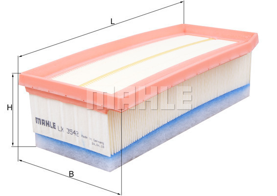 MAHLE LX3542 Hava Filtresi Clio Iv 12> Captur I 13> Express 21>Logan Ii 13>Symbol Iii 13> Sandero Ii 12> Duster 1 0>18 Dokker 12> 0.9tce 1.2tce 1.3tce 1.5 Blue Dci 1.6