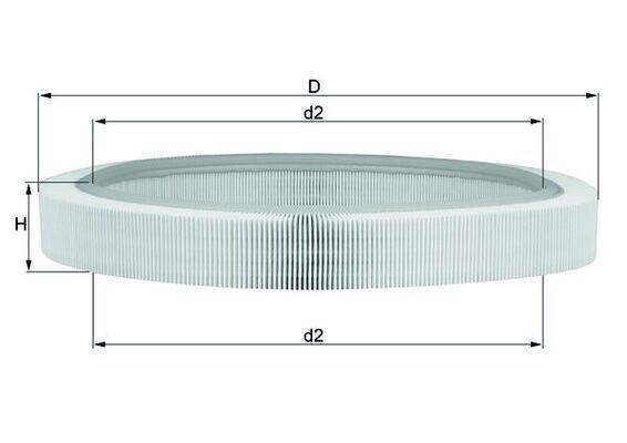 MAHLE LX61 Hava Filtresi Mercedes M102 W201 W124 S124 C124