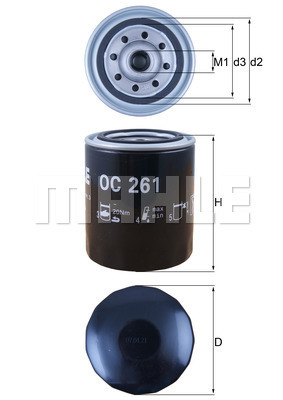 MAHLE OC261 Yag Filtresi Land Rover Defender L316 L315 Discovery I Lj Range Rover I-Ii P38a