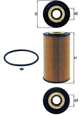 MAHLE OX169D Yag Filtresi Mercedes Om628 W211 W463 W163 W220
