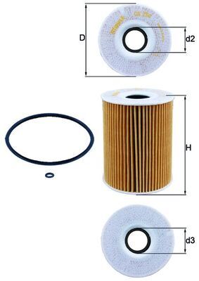 MAHLE OX254D1 Yag Filtresi Mercedes Om629 W211 W164 X164 W221