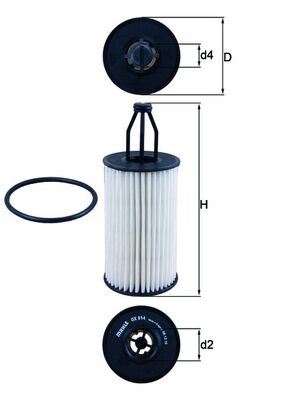 MAHLE OX814D Yag Filtresi Mercedes M276 W204 W205 W212 W213 W221 W222 R172 R231