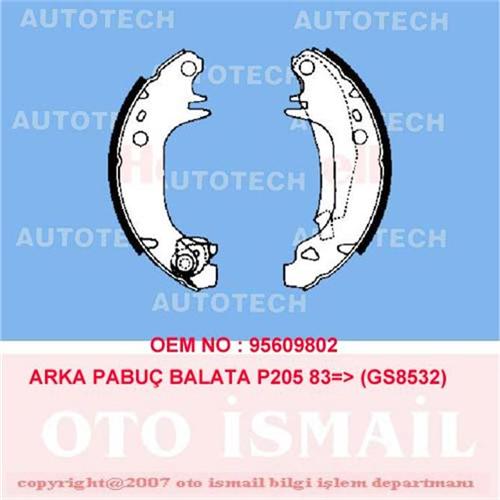 AUTOTECH PB4029 Arka Pabuç Balata Citroen Visa 1.6gti 1.7d 180x32 Gs8532