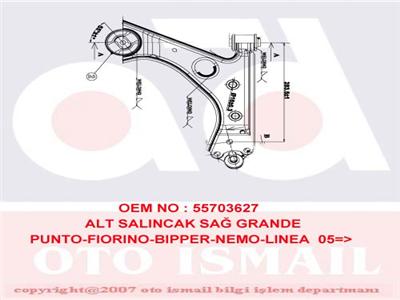 FIAT 51895366E Salincak Sag  Grande Punto