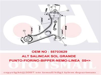 FIAT 51895367E Salincak Ön Sol  Grande Punto