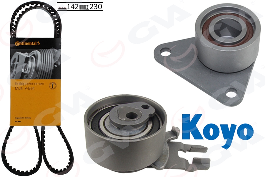 GVA 59T9960 Eksantrik Gergi Kiti Volvo C30-C70 I-Ii-S40 Ii-S60 I-S70-V40-V50-V70-Xc70 2.4-Kuga-Mondeo-Focus 2.5 Uzun Gergi