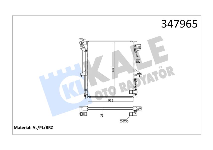 VAL-733146 Radyator L200 Triton 2.5 Di