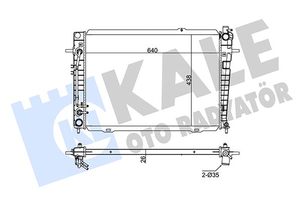 KALE 351240 Radyatör Hyundai Tucson-Kia Sportage 04 > 2.0 Crdi 640x462x18 Otomatik