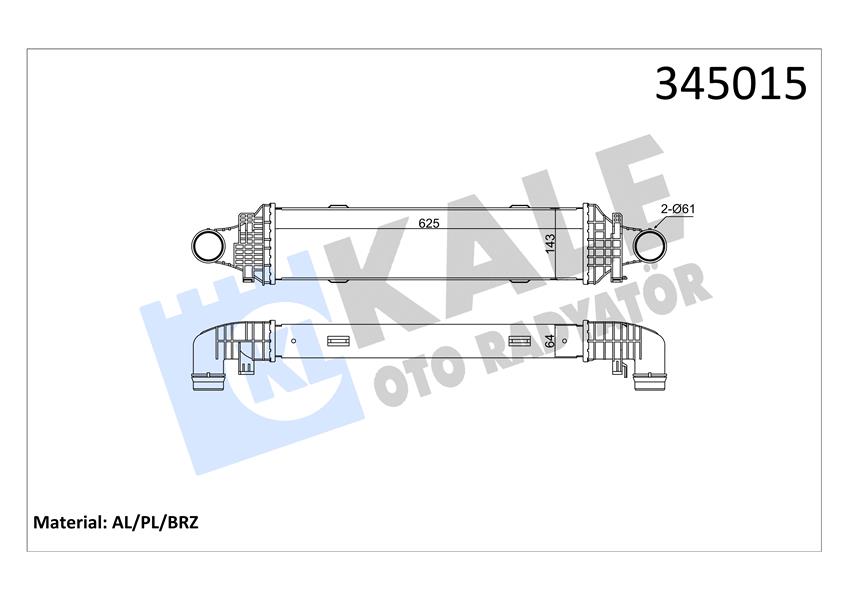 KALE 345015 Turbosarj Radyatoru Mercedes W204 S204 C204 C218 W212 C207 X204