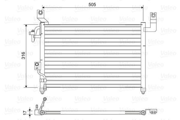 VALEO 814427 Klima Radyatoru Kondenseri Ford Ranger 98> 06 2.5 Td 525x292x16 Oto.-Mek.