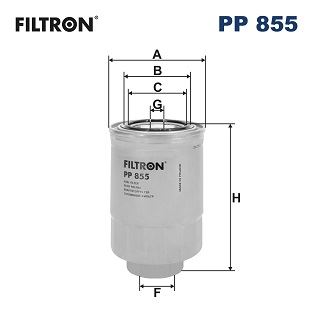 FILTRON PP855 Mazot Filtresi Mazda B2500 Bt50 D 06>10 Ranger D 99>10 L200 2.5 Di 07>15 Toyota Hilux- Pickup Coroll A 1.8-2.0 Dzl-Carina Ii-Hiace Ii 2.4 D / Subaru Forester Impreza Legacy Outback Xv