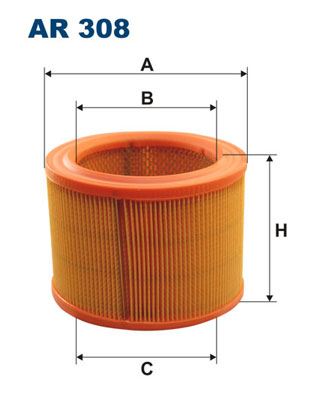 FILTRON AR308 Hava Filtresi Berlingo 96- - P.306 98-01 - Partner 96- - Xsara 97-00 1.8d - 1.9d