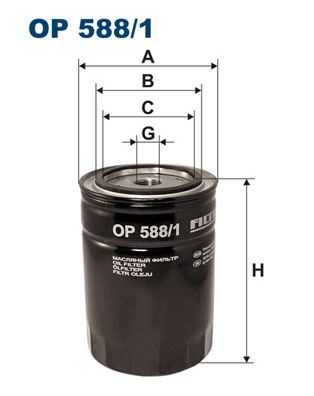 FILTRON OP588.1 Yağ Filtresi Ford Ranger 98>06 2.5 Td - Nissan Pick Up-Navara 720-D21-D22 Toyota Hiace 2.2-2.4d W940/1 X