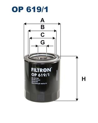 FILTRON OP619.1 Yağ Filtresi Toyota Landcruiser Prado 3.0l 1kz-Te Kzj90 96-02 3.0l 1kd-Ftv Kdj120 03-09 / Hiace 2.4l 2l 89-95 / Hilux Ln145 98-04 / Mazda B2500 Wl 00-06 / Ford Ranger Wl 99-06 Büyük Tip-Tombul
