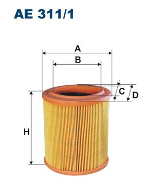 FILTRON AE311.1 Hava Filtresi P106-Partner-Berlingo 96- -Saxo 96-03 - Xsara 97-05 1.1i-1.4i