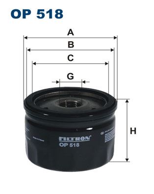 FILTRON OP518 Yağ Filtresi Renault R5 I 1.3 45hp 10/79-09/84