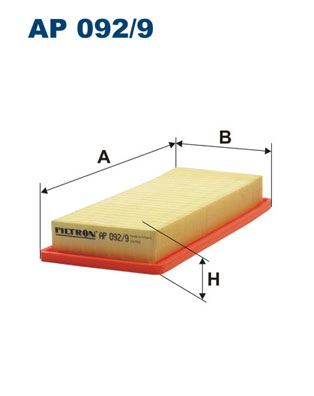 FILTRON AP092.9 Hava Filtresi Bipper 08>-Nemo 08>1.4 Tu3a Fiorino 07> Qubo 08> 1.4 Benzin