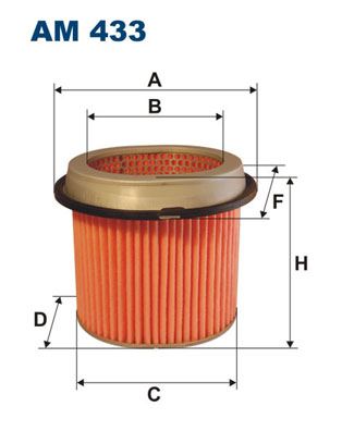 EFH.203932 Mitsubishi Sonato 90 98 Elentra 91 95 Hava Filtre Lancer(87-92), Galantt(87-)  Colt 1.5e, 1.8