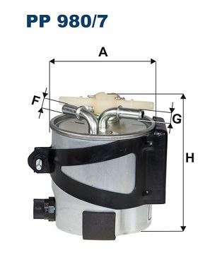 FILTRON PP980.7 Yakit Filtresi Renault Megane Ii 02> Scenic Ii 03> 1.5dci 2.0dci